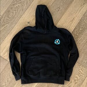 Nike Black Hoodie with Blue Logo